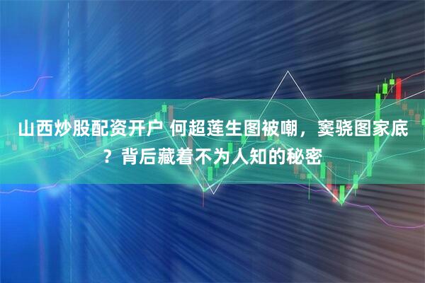 山西炒股配资开户 何超莲生图被嘲，窦骁图家底？背后藏着不为人知的秘密